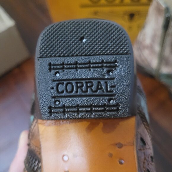 New Corral Sand & Turquoise Women's Embroidered Western Boots - Size 7M - Picture 5 of 7